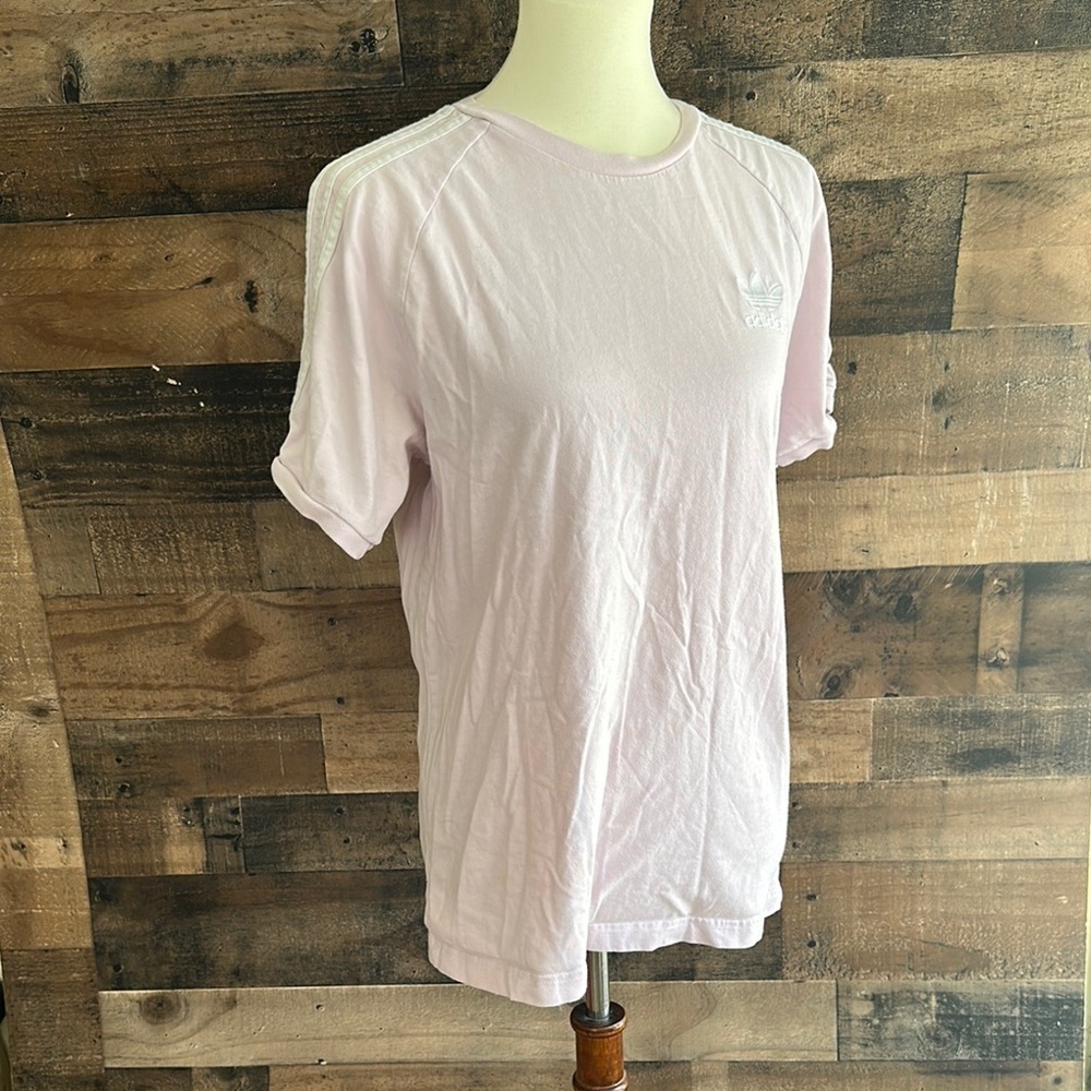 Adidas Soft Pink Tee with Logo